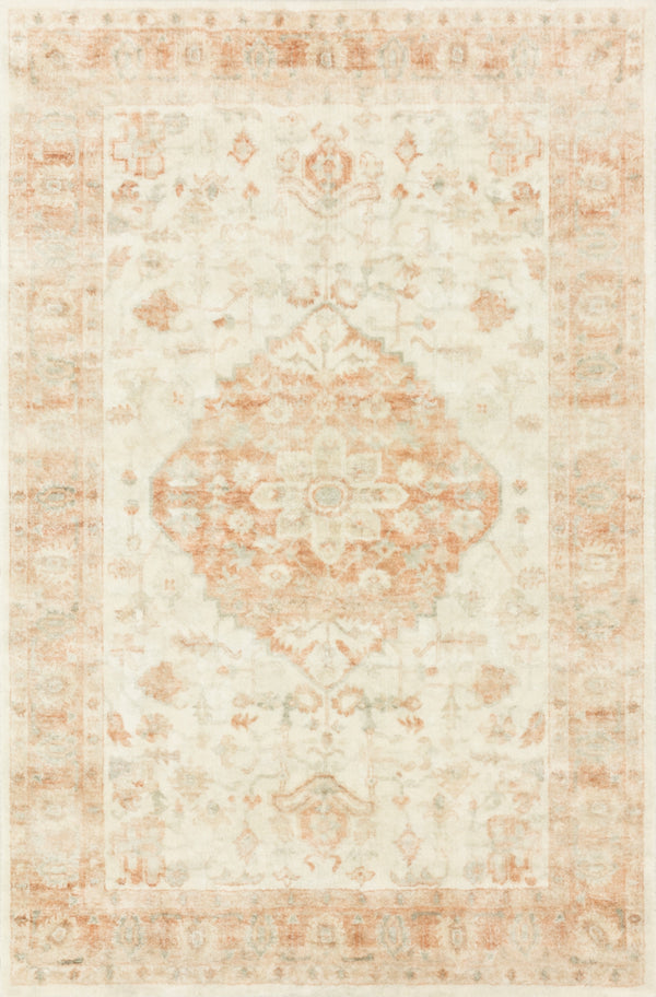 Loloi Rosette ROS-03 100% Polyester Pile Power Loomed Traditional Rug ROSTROS-03IVTC7696
