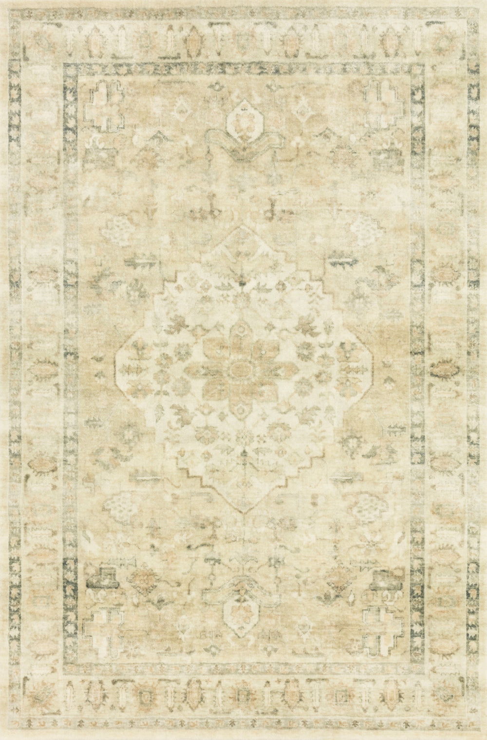 Loloi Rosette ROS-05 100% Polyester Pile Power Loomed Traditional Rug ROSTROS-05SAIV7696