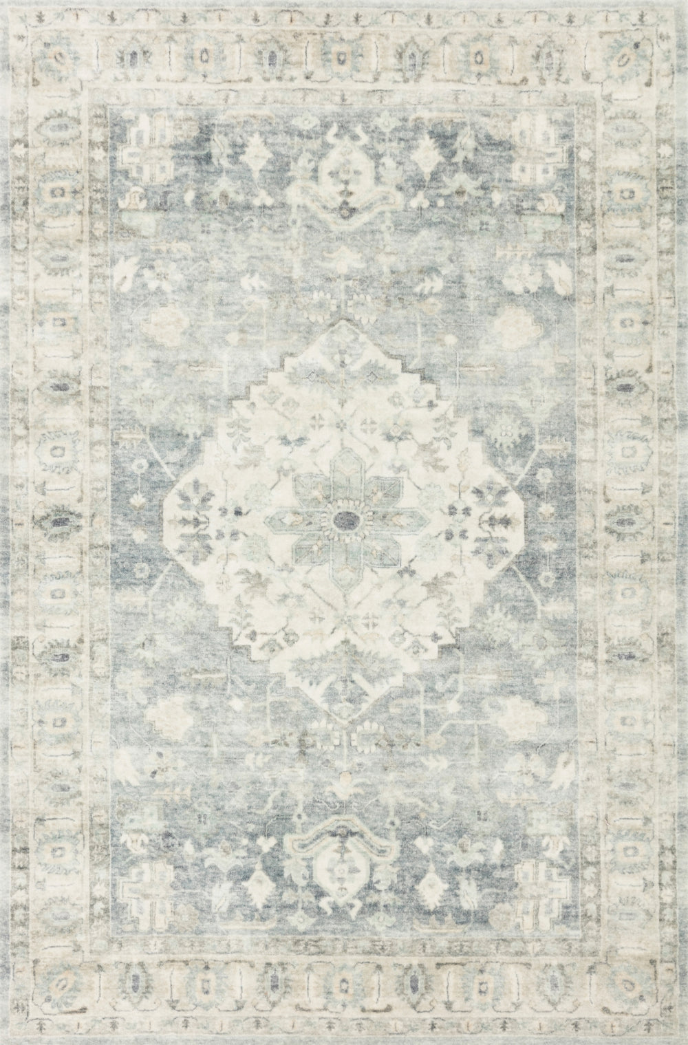 Loloi Rosette ROS-07 100% Polyester Pile Power Loomed Traditional Rug ROSTROS-07DEFG7696