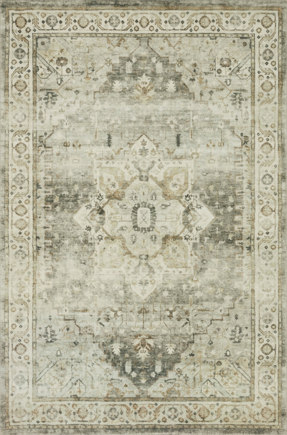 Loloi Rosette ROS-09 100% Polyester Pile Power Loomed Traditional Rug ROSTROS-09SGBE7696