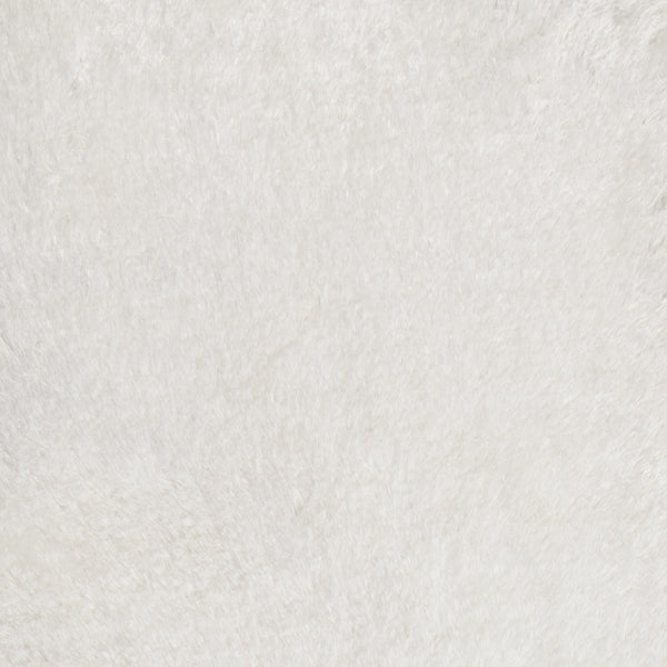 Chandra Rugs Roxy 100% Polyester Hand-Woven Contemporary Shag Rug White 9' x 13'