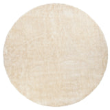 Chandra Rugs Royal 70% Wool + 30% Polyester Hand-Woven Contemporary Rug Ivory 7'9 Round