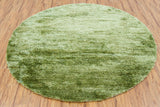 Chandra Rugs Royal 70% Wool + 30% Polyester Hand-Woven Contemporary Rug Green 7'9 Round