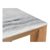 Angle Marble Dining Table White Rectangular Large