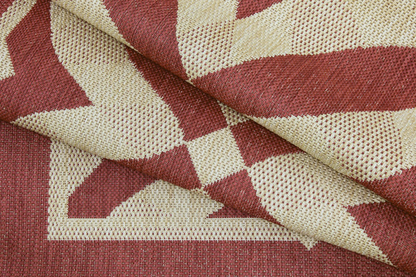 Simply Shade - Treasure Garden Outdoor Rug Charleston - Henna  5'3" x 7'4"