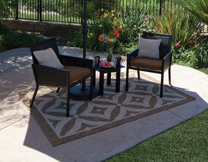 Simply Shade - Treasure Garden Outdoor Rug Charleston - Honey  5'3" x 7'4"