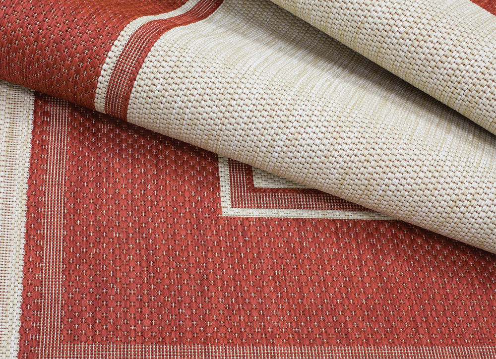 Simply Shade - Treasure Garden Outdoor Rug Lodge - Redwood  5'3" x 7'4"