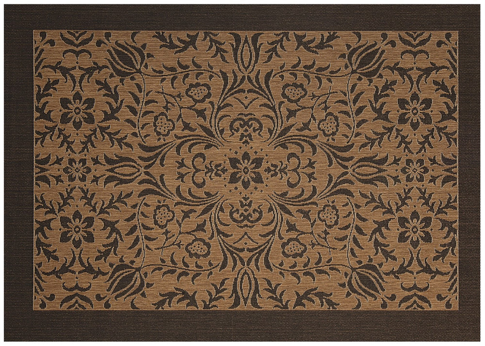 Simply Shade - Treasure Garden Outdoor Rug Florence - Chestnut  5'3" x 7'4"