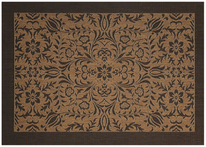 Simply Shade - Treasure Garden Outdoor Rug Florence - Chestnut  5'3" x 7'4"