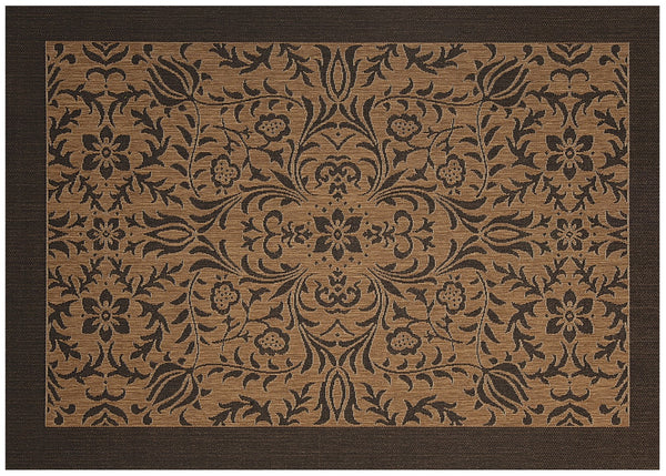 Simply Shade - Treasure Garden Outdoor Rug Florence - Chestnut  5'3" x 7'4"