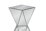 Baxton Studio Rebecca Contemporary Multi-Faceted Mirrored Side Table