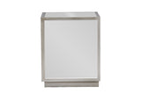 Baxton Studio Currin Contemporary Mirrored 3-Drawer Nightstand