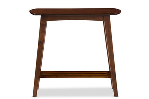 Baxton Studio Sacramento Mid-century Modern Scandinavian Style Dark Walnut Console Table