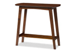 Baxton Studio Sacramento Mid-century Modern Scandinavian Style Dark Walnut Console Table