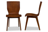 Elsa Mid-century Modern Scandinavian Style Dark Walnut Bent Wood Dining Chair (Set of 2)