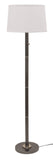 Rupert three way floor lamp in granite with satin nickel accents