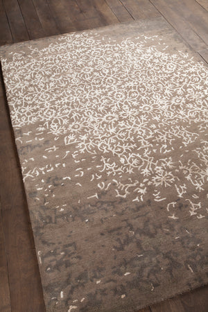 Chandra Rugs Rupec 80% Wool + 20% Viscose Hand-Tufted Contemporary Rug Grey/Cream 9' x 13'