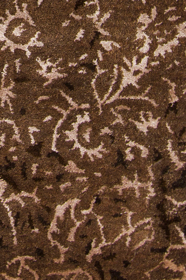 Chandra Rugs Rupec 80% Wool + 20% Viscose Hand-Tufted Contemporary Rug Brown/Cream 9' x 13'