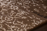 Chandra Rugs Rupec 80% Wool + 20% Viscose Hand-Tufted Contemporary Rug Brown/Cream 9' x 13'