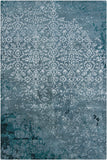 Chandra Rugs Rupec 80% Wool + 20% Viscose Hand-Tufted Contemporary Rug Blue 9' x 13'