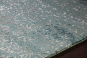 Chandra Rugs Rupec 80% Wool + 20% Viscose Hand-Tufted Contemporary Rug Blue/Grey 9' x 13'