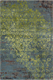 Chandra Rugs Rupec 80% Wool + 20% Viscose Hand-Tufted Contemporary Rug Blue/Green/Brown 9' x 13'