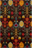 Chandra Rugs Rupec 80% Wool + 20% Viscose Hand-Tufted Contemporary Rug Brown/Blue/Red/Yellow/Green/Orange 9' x 13'