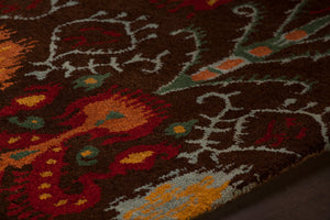 Chandra Rugs Rupec 80% Wool + 20% Viscose Hand-Tufted Contemporary Rug Brown/Blue/Red/Yellow/Green/Orange 9' x 13'