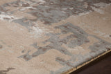 Chandra Rugs Rupec 80% Wool + 20% Viscose Hand-Tufted Contemporary Rug Silver/Beige/Brown 9' x 13'