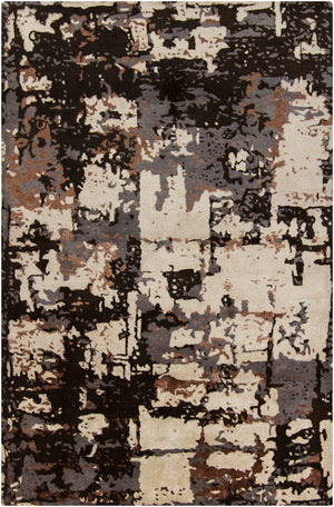 Chandra Rugs Rupec 80% Wool + 20% Viscose Hand-Tufted Contemporary Rug Grey/Beige/Brown 9' x 13'