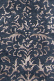 Chandra Rugs Rupec 80% Wool + 20% Viscose Hand-Tufted Contemporary Rug Navy/Beige 9' x 13'