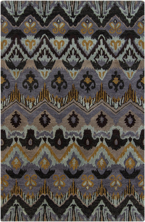 Chandra Rugs Rupec 80% Wool + 20% Viscose Hand-Tufted Contemporary Rug Grey/Taupe/Gold/Black 9' x 13'