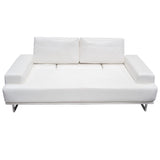 Russo Sofa w/ Adjustable Seat Backs in White Air Leather by Diamond Sofa