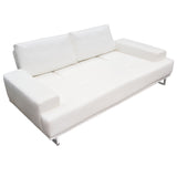 Russo Sofa w/ Adjustable Seat Backs in White Air Leather by Diamond Sofa