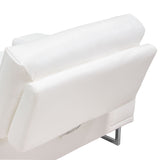 Russo Sofa w/ Adjustable Seat Backs in White Air Leather by Diamond Sofa