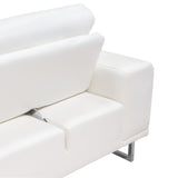 Russo Sofa w/ Adjustable Seat Backs in White Air Leather by Diamond Sofa