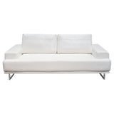 Russo Sofa w/ Adjustable Seat Backs in White Air Leather