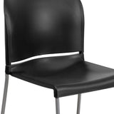English Elm EE2436 Classic Commercial Grade Plastic Stack Chair Black EEV-15926