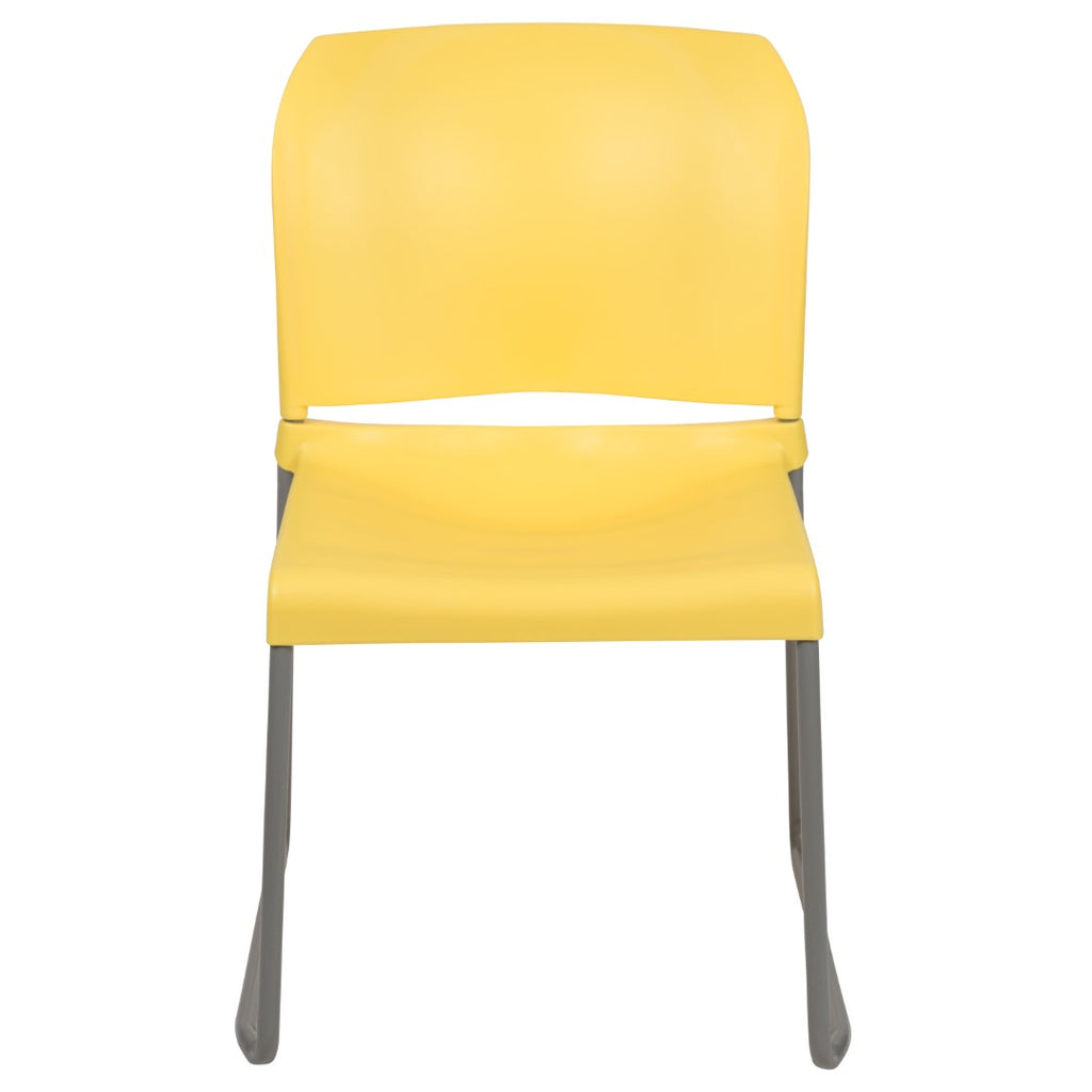 English Elm EE2436 Classic Commercial Grade Plastic Stack Chair Yellow EEV-15933