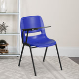 English Elm EE2450 Classic Commercial Grade Tablet Arm Chair Blue EEV-15974