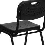 English Elm EE2452 Classic Commercial Grade Plastic Stack Chair Black EEV-15986