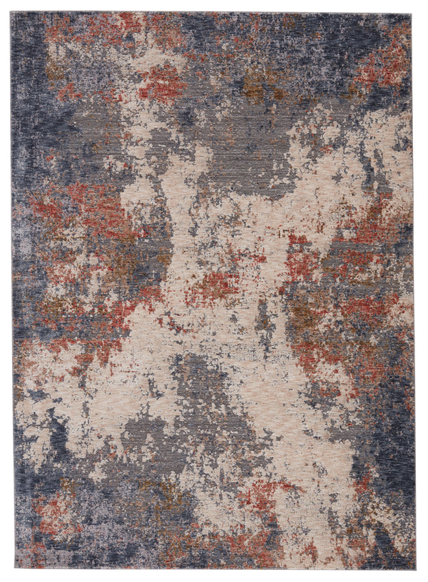 Jaipur Living Hemet Abstract Blue/ Red Area Rug (2'6"X8')