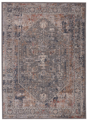 Jaipur Living Valle Medallion Gray/ Cream Area Rug (2'6"X8')