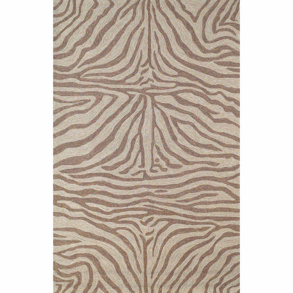 Trans-Ocean Liora Manne Ravella Zebra Casual Indoor/Outdoor Hand Tufted 70% Polypropylene/30%Acrylic Rug Brown 8'3" x 11'6"