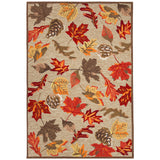 Ravella Falling Leaves Casual Indoor/Outdoor Hand Tufted 70% Polypropylene/30%Acrylic Rug