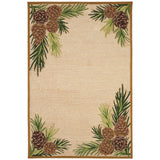 Ravella Forest Border Casual Indoor/Outdoor Hand Tufted 70% Polypropylene/30%Acrylic Rug