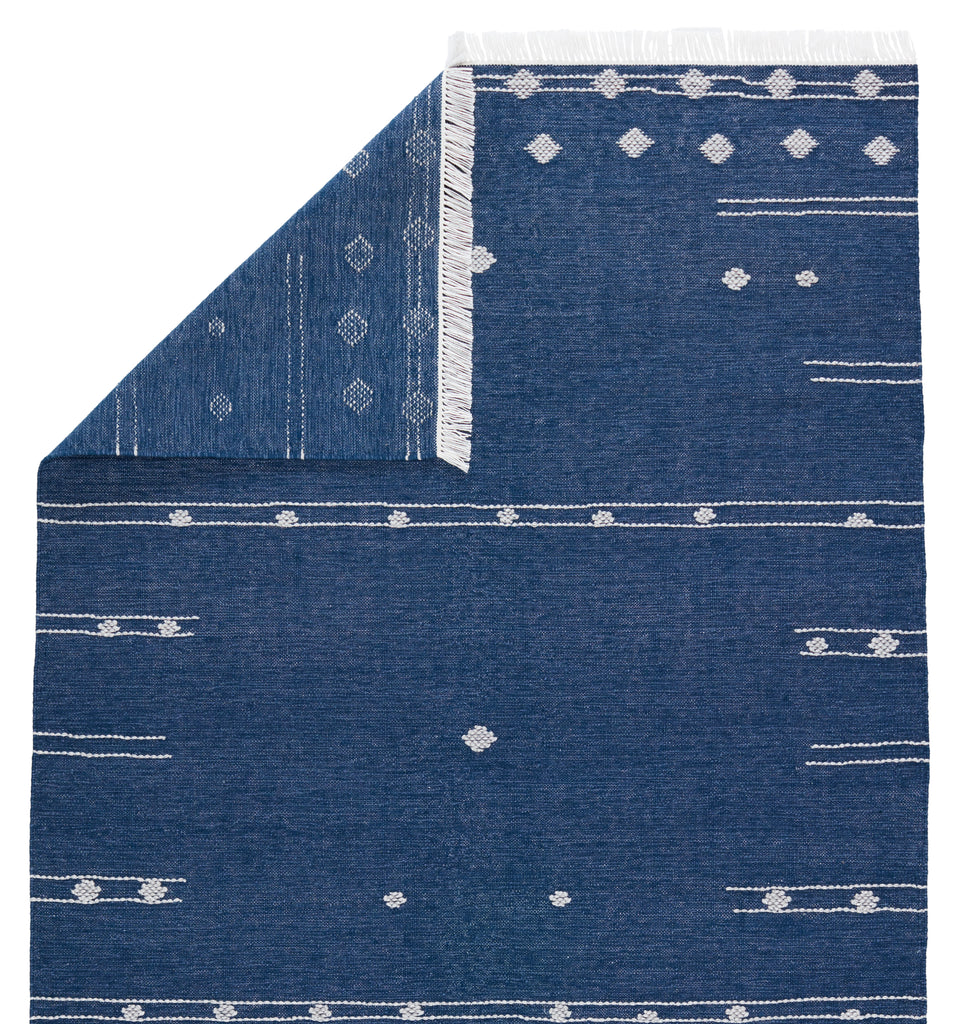 Jaipur Living Calli Indoor/ Outdoor Geometric Blue/ White Area Rug (10'X14')