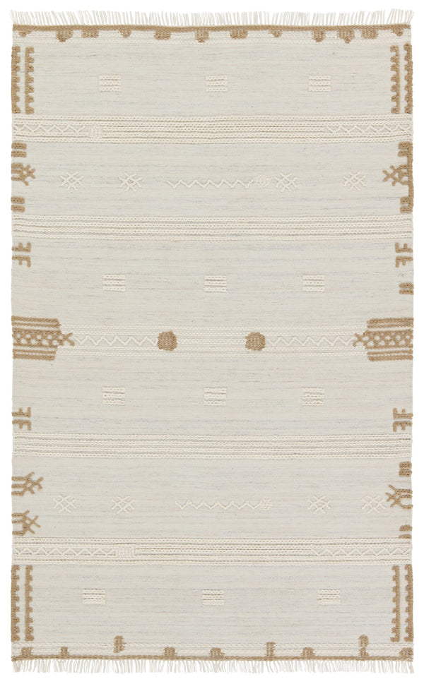 Jaipur Living Revelry Noble RVR04 Handwoven Handmade Outdoor Global Rug Ivory 5' x 8'