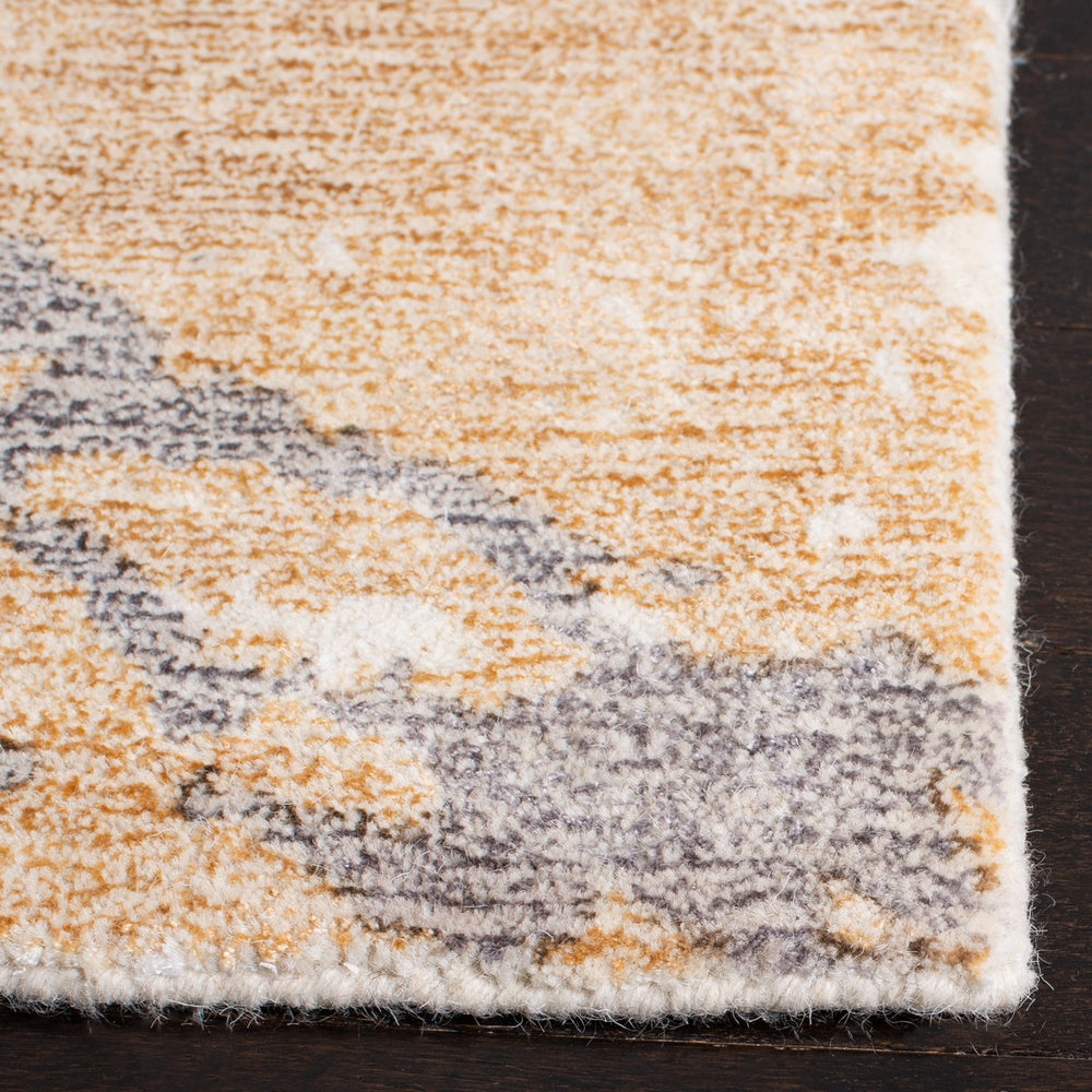 Restoration Vintage Restoration Vintage 112 Contemporary Hand Tufted 50% Wool, 50% Viscose Pile Rug Gold / Ivory