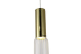 Bethel Gold LED Pendant in Metal & Glass